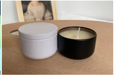 Small metal travel candle set