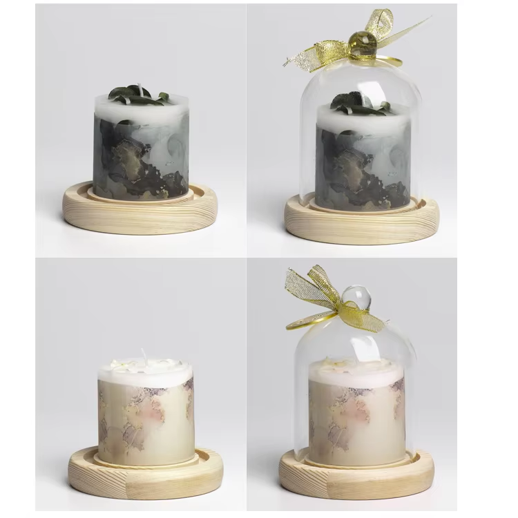 Glass scented candle