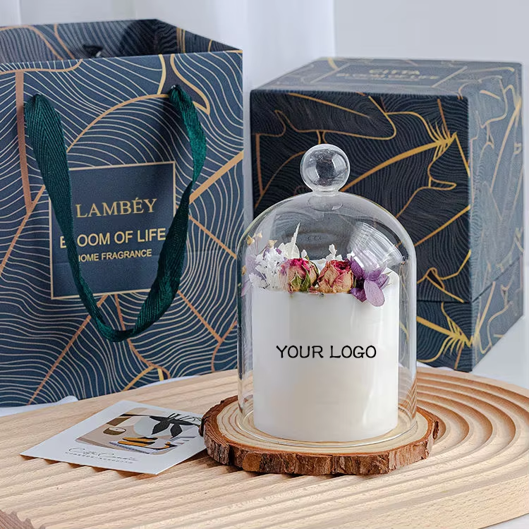 Glass scented candle