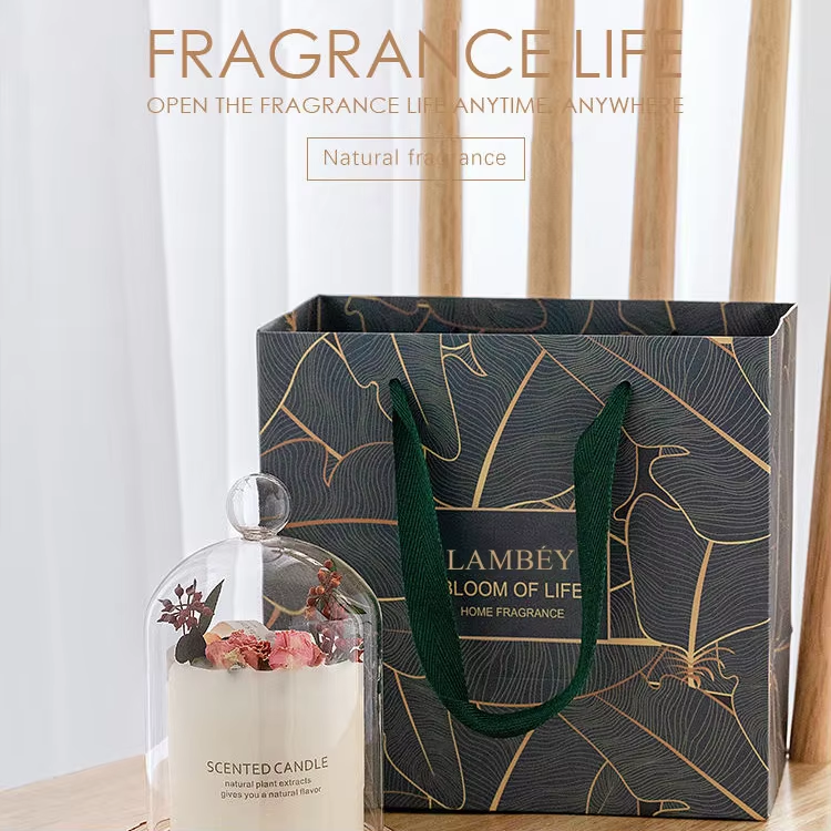 Glass scented candle