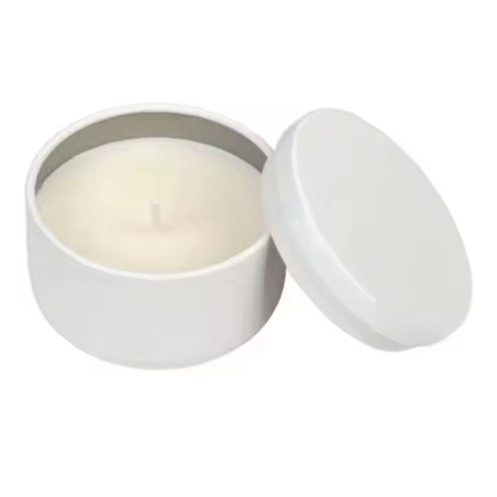 Small metal travel candle set