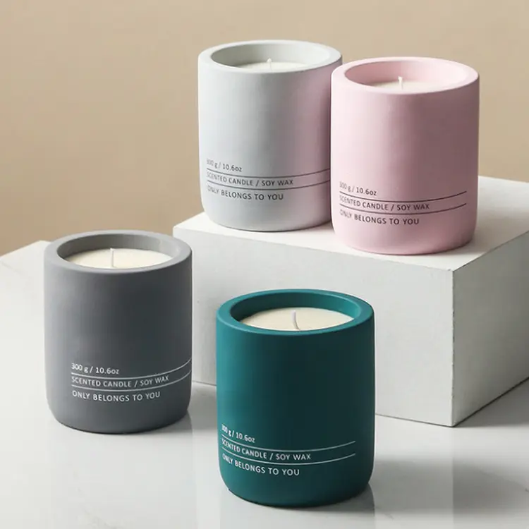 Cement scented candle