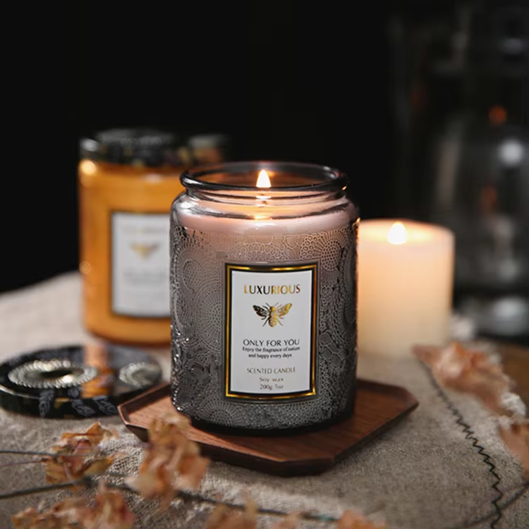 Lambey Best Selling Customized Colorful Candle Jars Relaxing Candle Private Logo Scented Candles