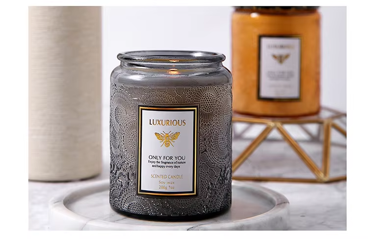 Lambey Best Selling Customized Colorful Candle Jars Relaxing Candle Private Logo Scented Candles