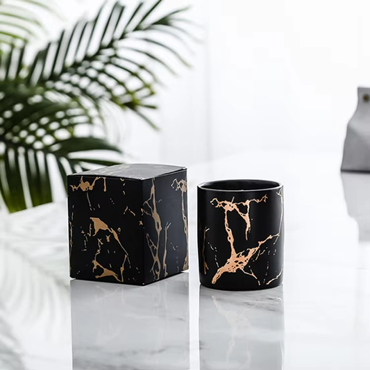 Lambey Best Selling Customized elegant Marbling multi-color candle jars scented candles for healing and relax