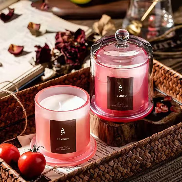 custom glass jar candle soy wax scented candle