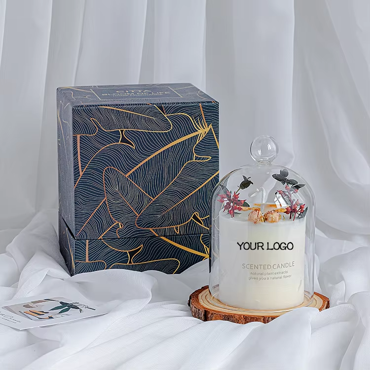 Glass scented candle