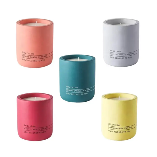 Cement scented candle