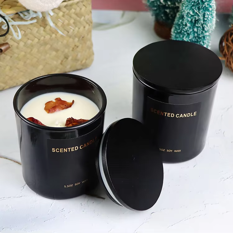 Home Decor Custom candle soy wax glass jar with lid