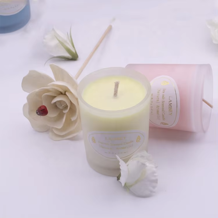 Glass jar gift set soybean wax scented candle
