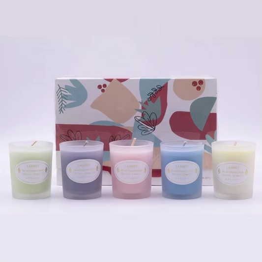 Glass jar gift set soybean wax scented candle
