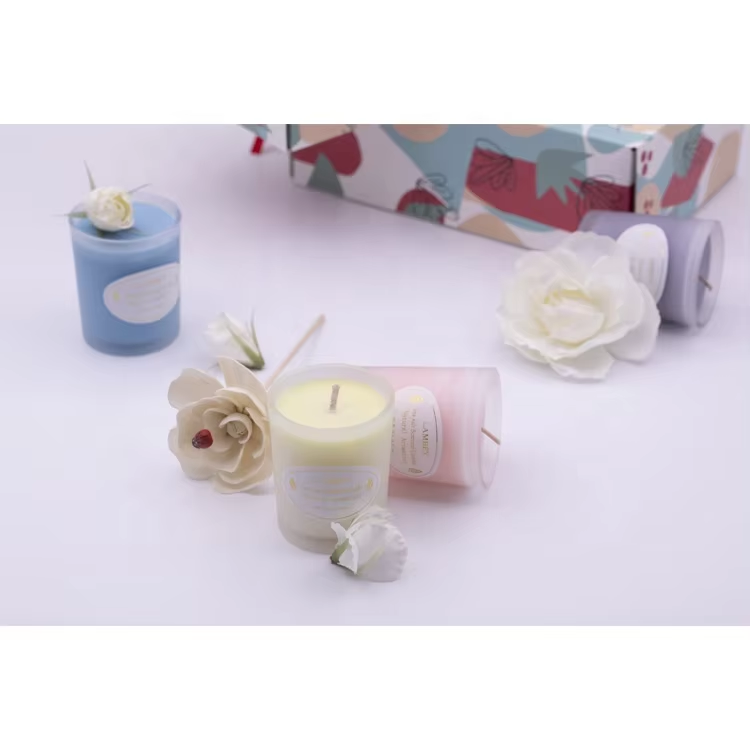 Glass jar gift set soybean wax scented candle