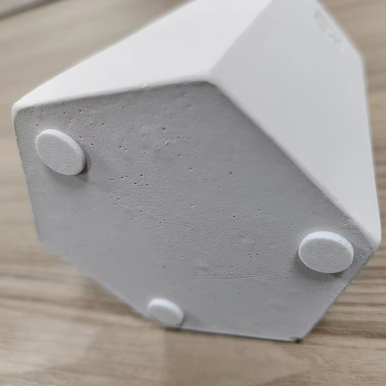 Blue cement candle