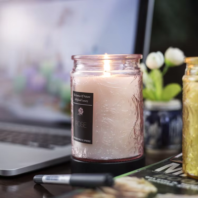 Lambey Best Selling Customized Colorful Candle Jars Relaxing Candle Private Logo Scented Candles