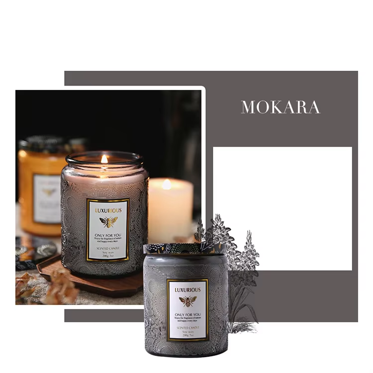 Lambey Best Selling Customized Colorful Candle Jars Relaxing Candle Private Logo Scented Candles