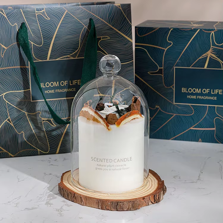 Glass scented candle