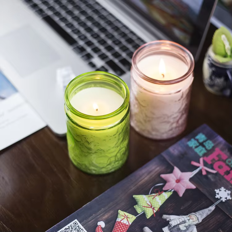 Lambey Best Selling Customized Colorful Candle Jars Relaxing Candle Private Logo Scented Candles