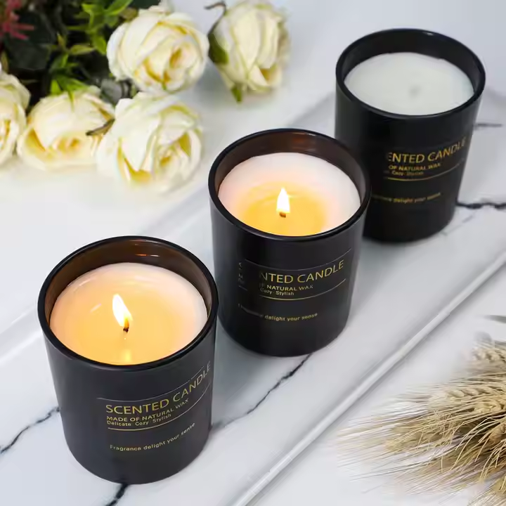 Home Decor Custom candle soy wax glass jar with lid