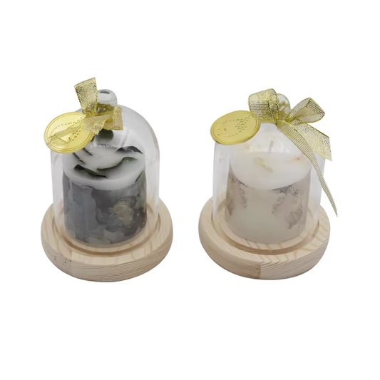 Glass scented candle