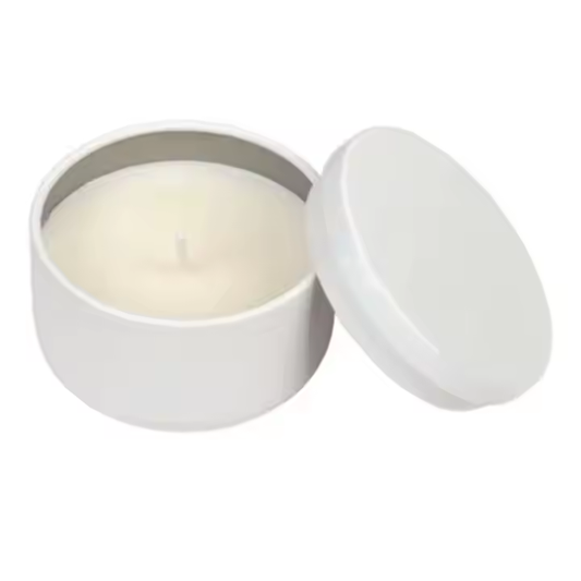 Small metal travel candle set