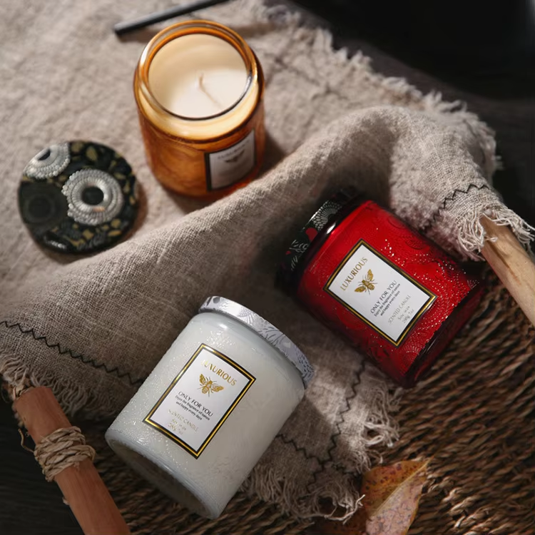 Lambey Best Selling Customized Colorful Candle Jars Relaxing Candle Private Logo Scented Candles
