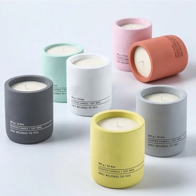 Cement scented candle
