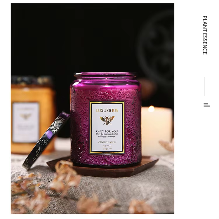 Lambey Best Selling Customized Colorful Candle Jars Relaxing Candle Private Logo Scented Candles